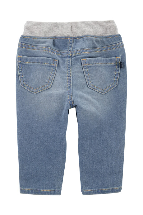 Pantalón de jean cintura elástica Sin color