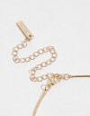 Cadena Corta con Dije Strass Collar Con Dije Floral Con Cubic Zirconia - Dorado