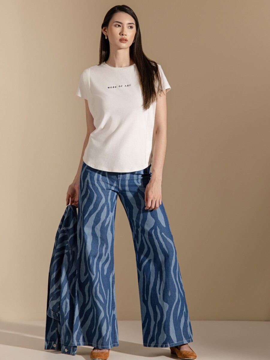 Remera Casual. - Natural. 