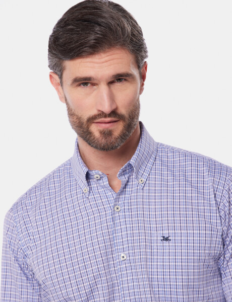 CAMISA SPORT A CUADROS Azul