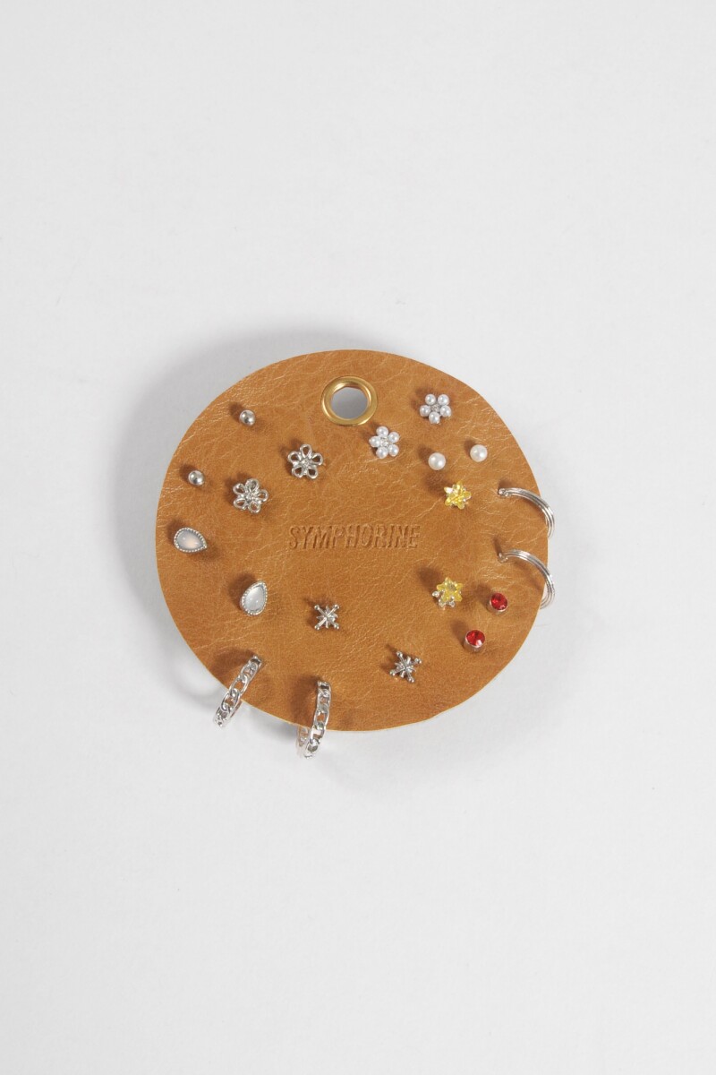 Set de 10 pins variados plateado