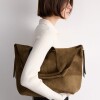 Shopper Amalfi en efecto gamuza Verde