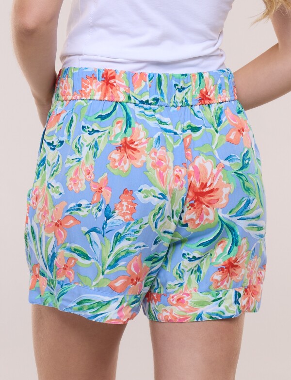 Short Flores CELESTE/MULTI