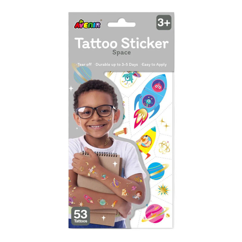 Tattoo Stickers Infantiles 50 Pzs Espacio