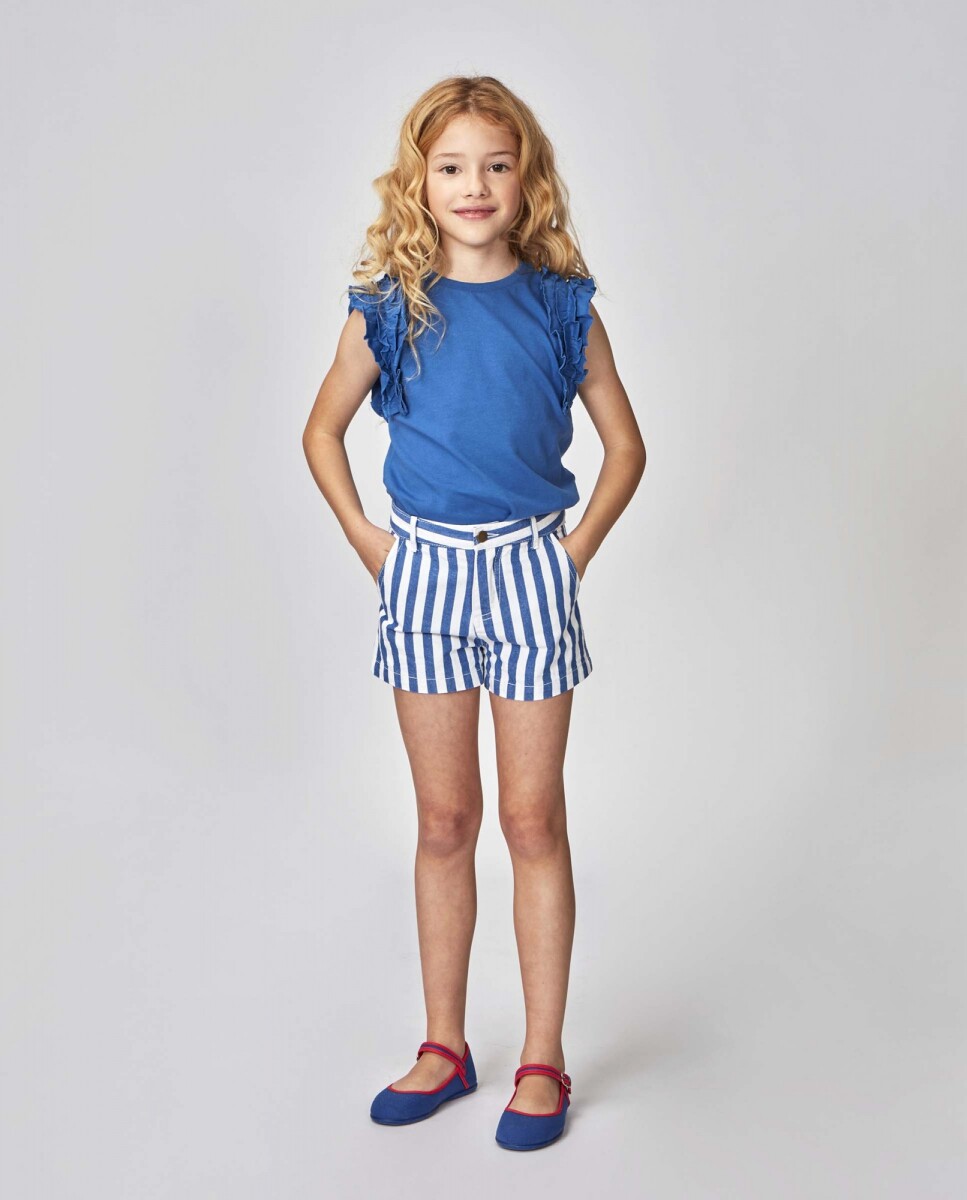 Pantalon Con Estrella - Azul 