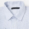 Camisa m/l estampada blanco/celeste