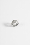 Anillo acero espiral plateado