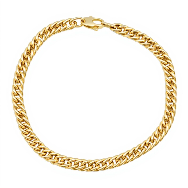 Pulsera Cubana-Oro bajo-Sin Piedra-PU80024 sinpiedra