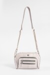 Bandolera doble cierre beige