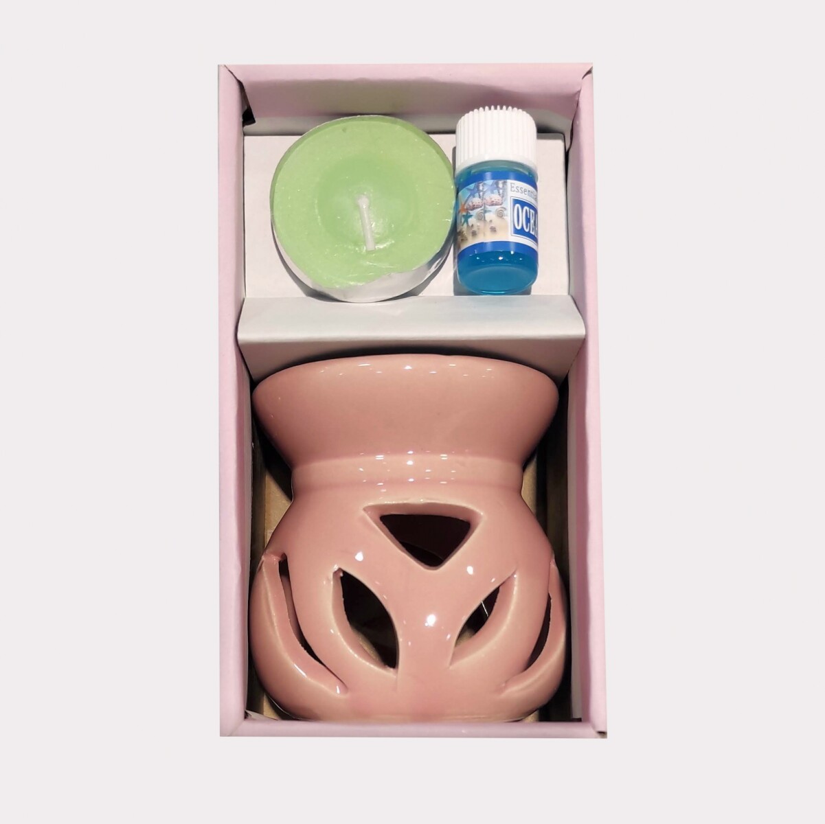 Set Hornito + Esencia + Vela - Rosa 