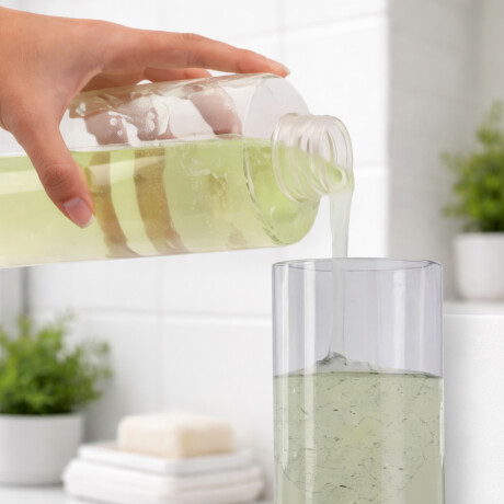 Set de dispensador doble para liquidos con tapa hermética Transparente