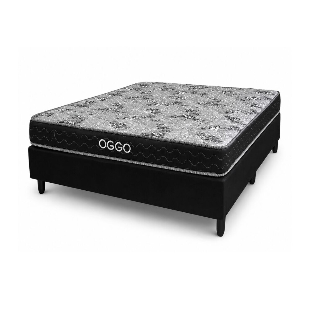 SOMMIER - PLATINO 2 PLAZAS 100% ESPUMA CON BOX