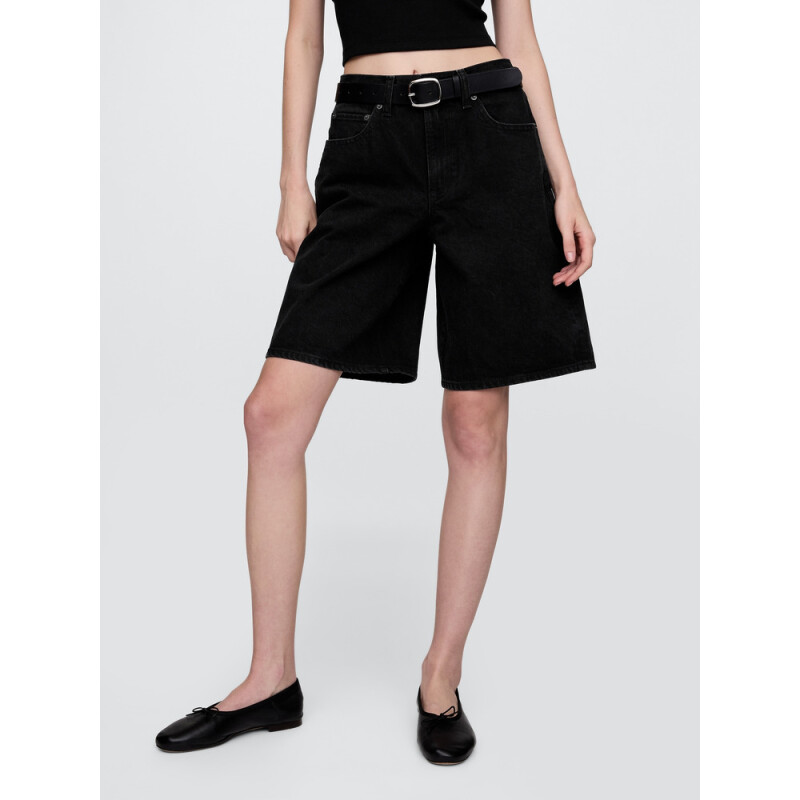 DENIM LONGLINE SHORT TRUE BLACK