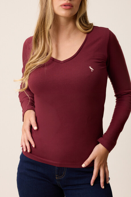 T-SHIRT M/L NOAN POLANCO Vino