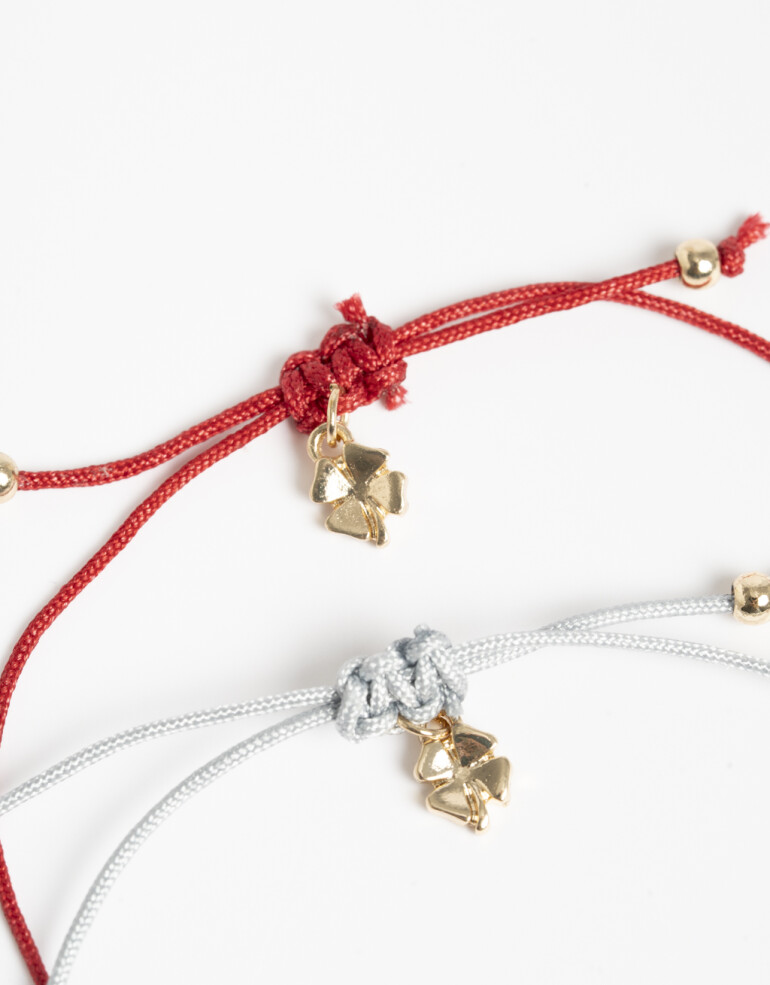 Pulseras Flexibles Sets Cordón Set De Pulseras Para Compartir - Dorado
