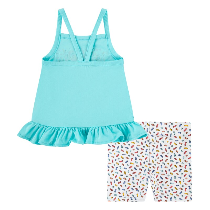 Conjunto Peplum Tank & Printed Bik de Niña Blanco