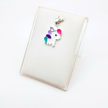 Dije de plata 925 con esmalte, UNICORNIO. Dije de plata 925 con esmalte, UNICORNIO.