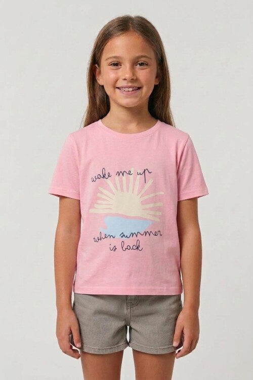 Remera m/c estampada Wake Me Up ROSA