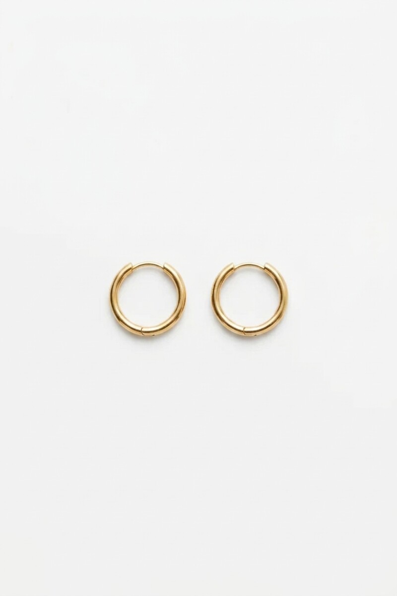 Aros acero small dorado