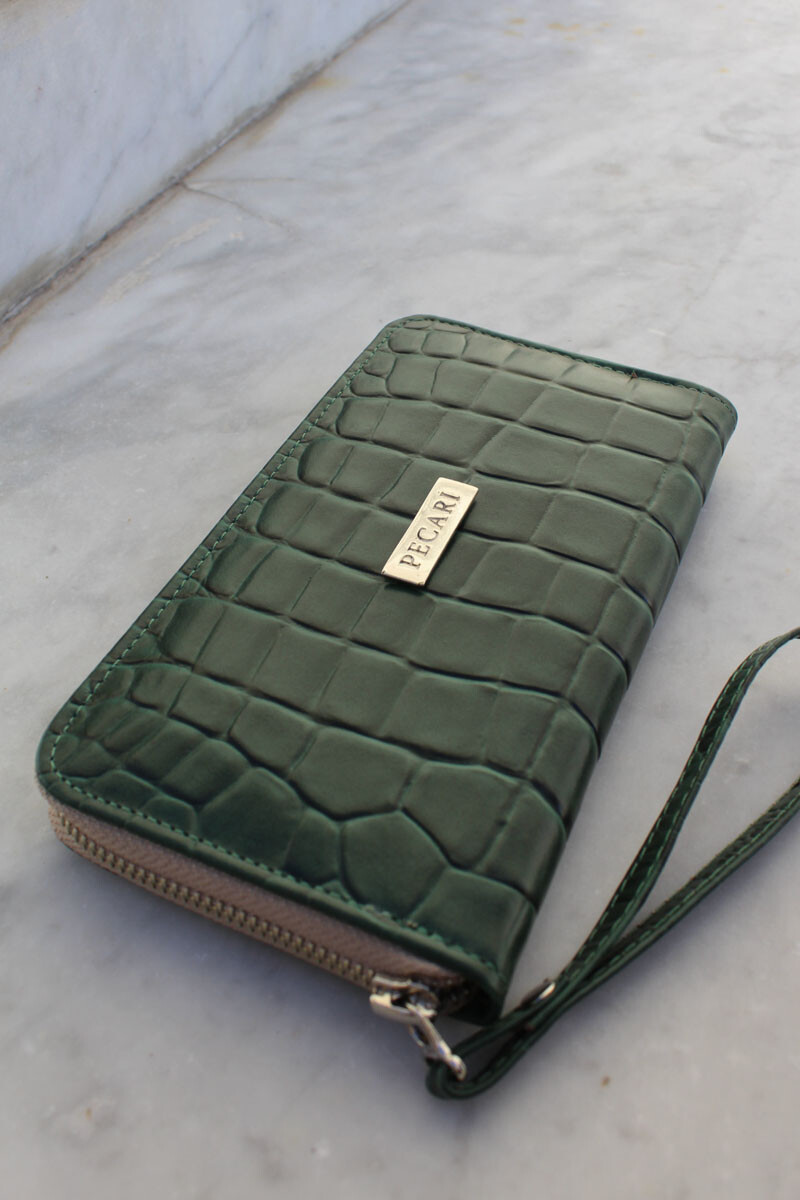 Billetera Roma Verde crocco