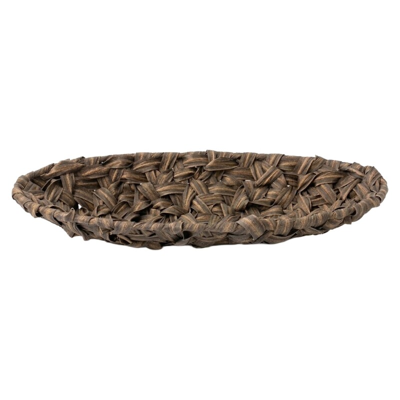 BANDEJA OVAL MARRON COMB 43X19X5CM Unica