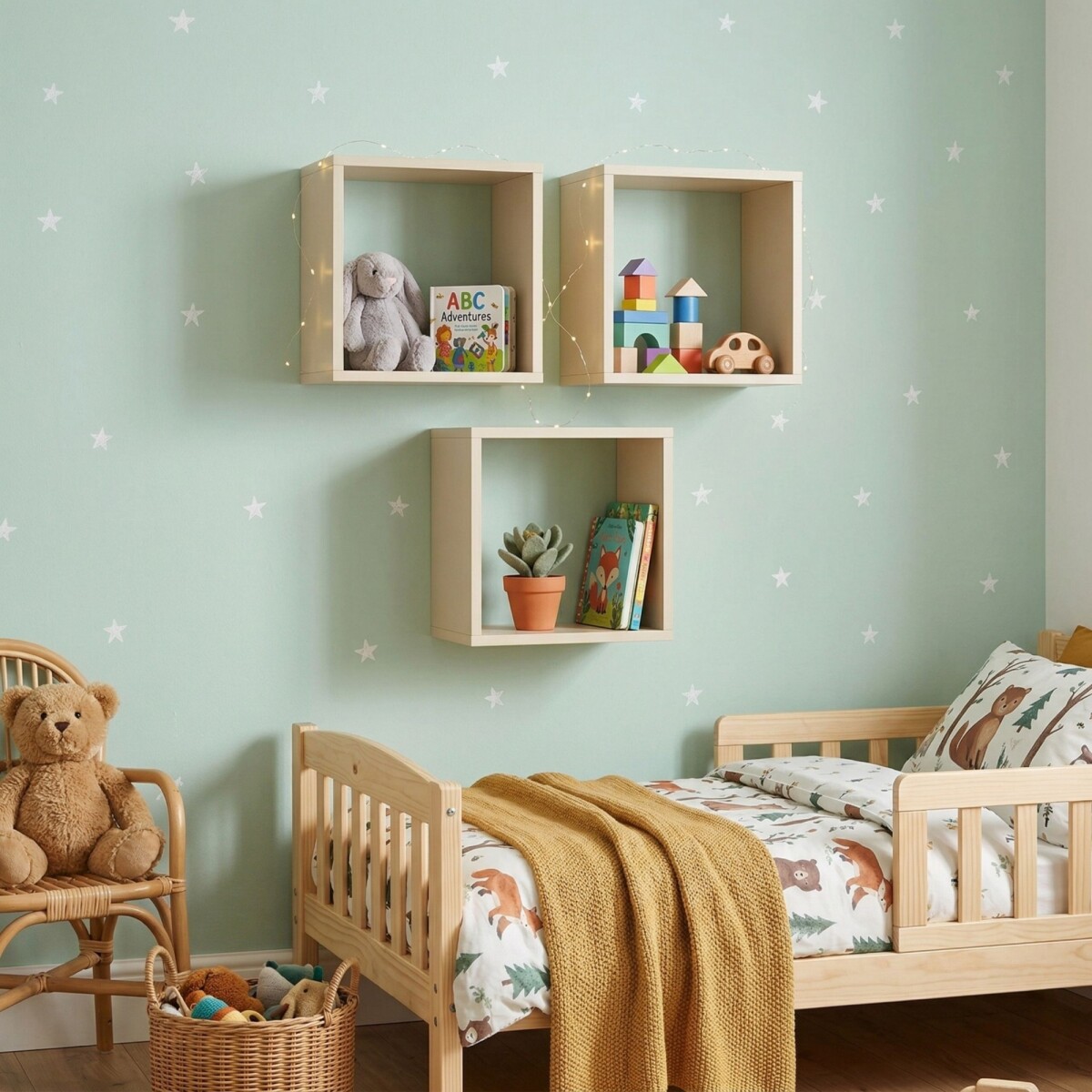 Estantes Cuadrados X3 - JuJu - Arena 