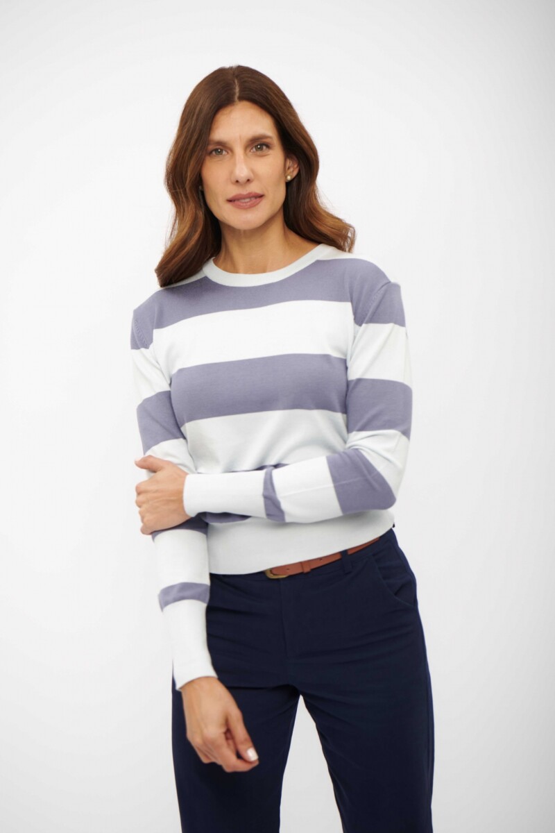 BUZO LORENZA CELESTE Y AZUL PIEDRA