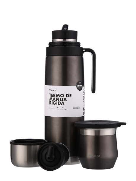 Termo Manija Rigida + Mate Flap Marron metalizado