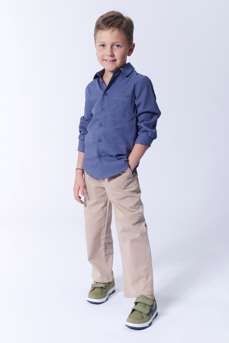 Camisa espiga Azul