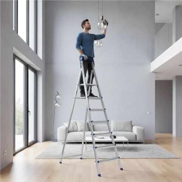Escalera Turka Plegable De 4 Escalones Hasta 150 Kg Zln0683 ESCALERA PLEGABLE ZILAN ZLN1183