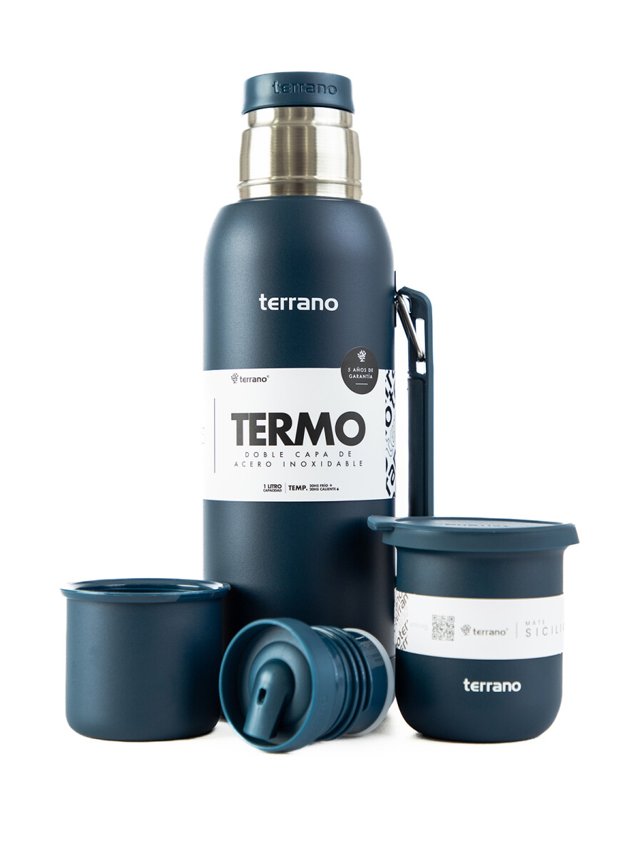 Kit Termo 1 LT Con Base De Silicona + Mate Sicilia - Petroleo 