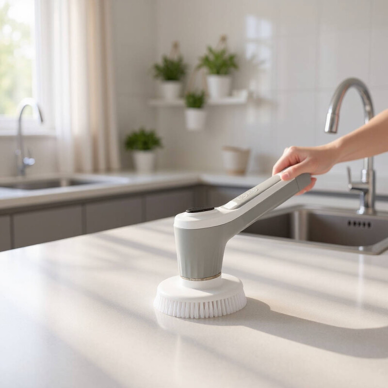 Cepillo electrico inalambrico recargable hogar cocina baño set accesorios Mango Largo Spray Sin Color