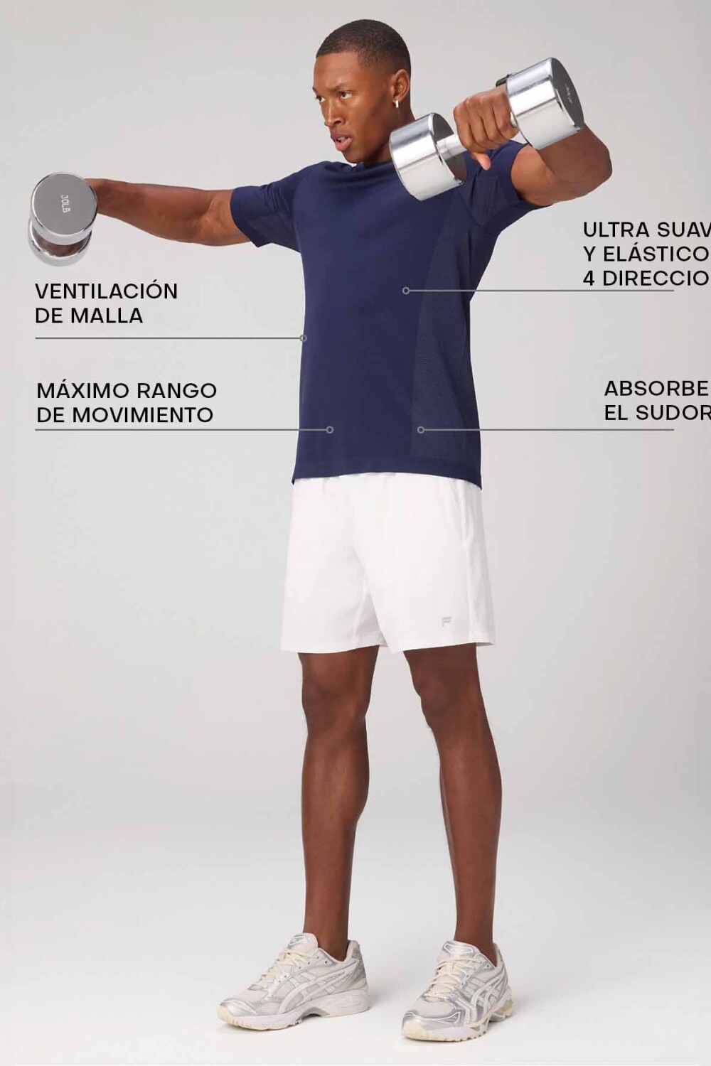 Polo Manga Corta Fit The Training Day Tee Hombre Deep Navy