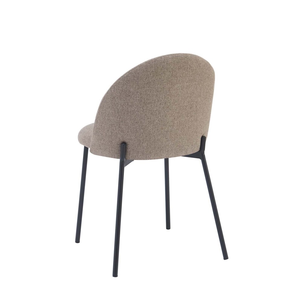 SILLA DE COMEDOR METAL-Y-TELA MARRON NOA