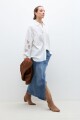 Camisa con aplique en mangas blanco
