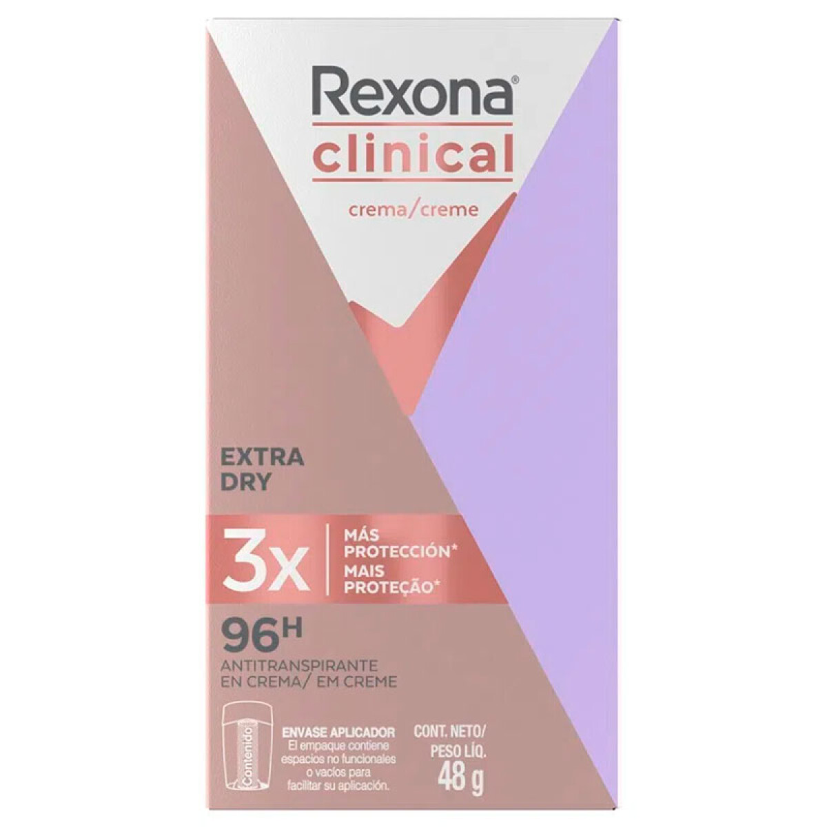 Desodorante Crema Clinical REXONA Women Extra Dry 