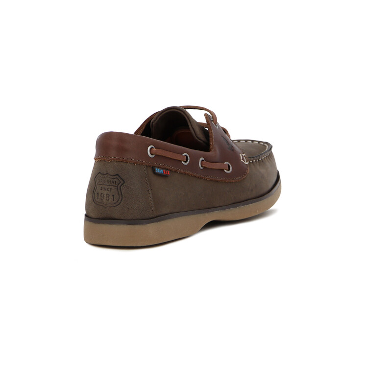 Starsax Hombre Nautico Acordonado Combinado Cafe