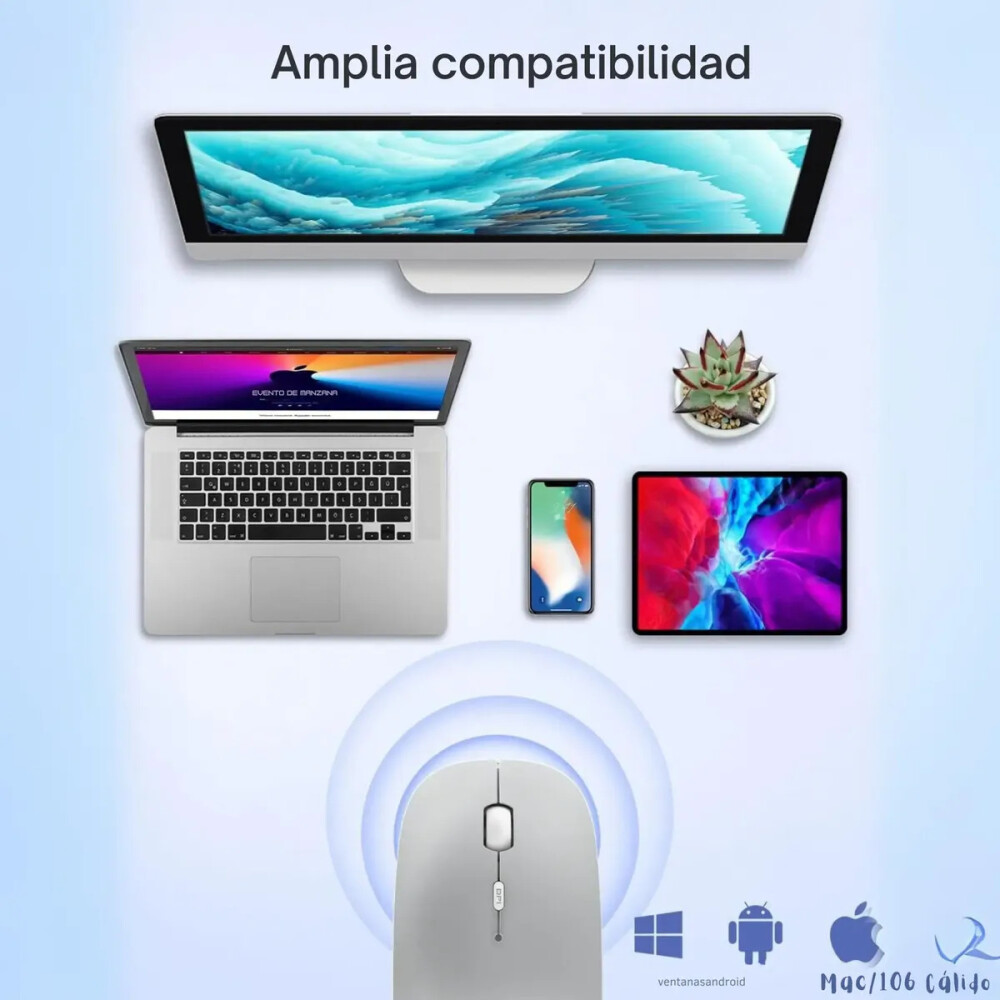 Mouse Inalámbrico Con Bluetooth NEGRO