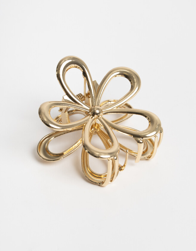 Broche Con flores Broche Metálico Flor - Dorado