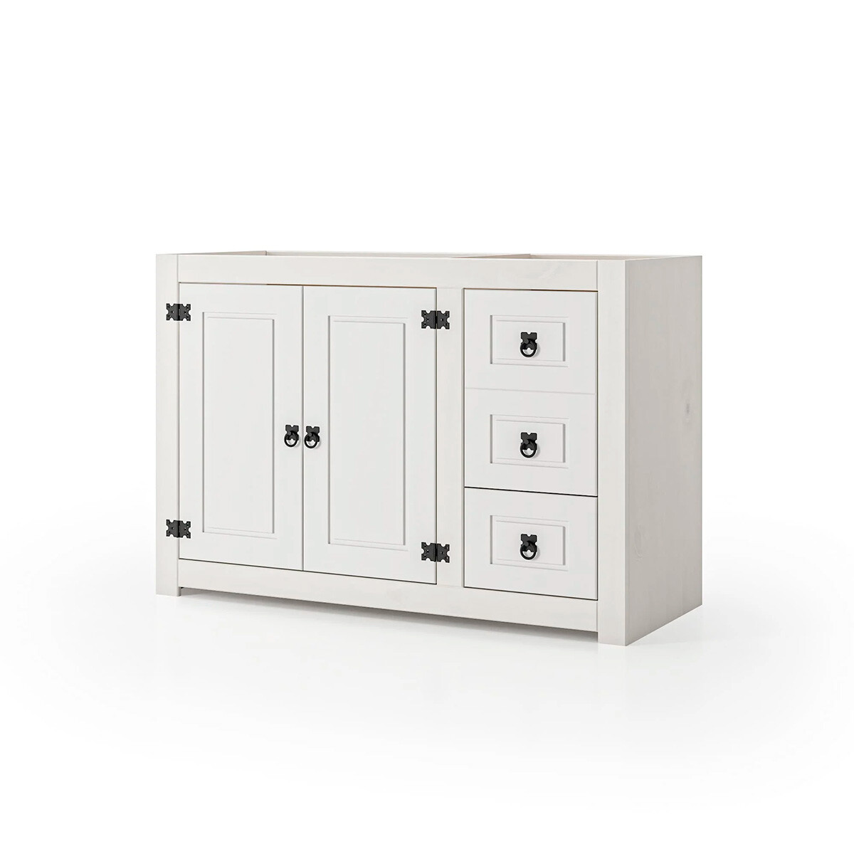 Bajo Mesada De Cocina 2 Puertas Y 3 Cajones/ Color Branco 