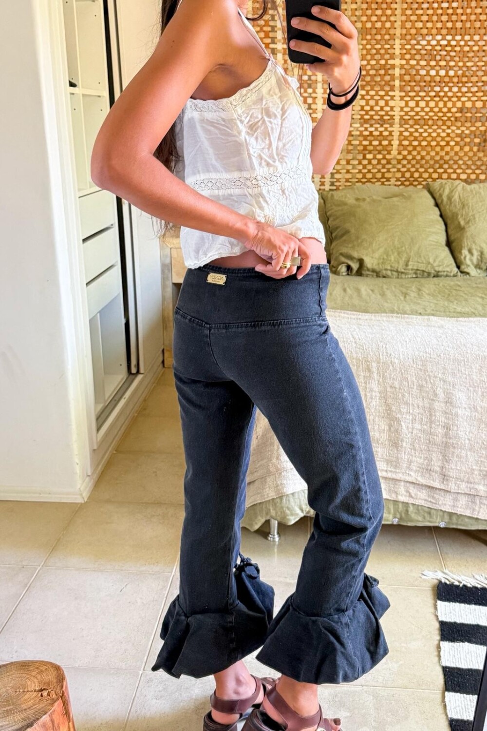 Rosette Fisher Pants Negro