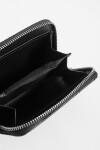 Billetera chica pespunte zigzag negro