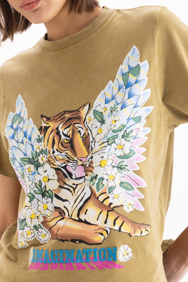 REMERA TIGER IMAGINATION Verde Oliva