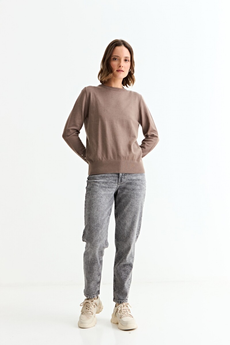 Sweater con detalle en manga CAFE
