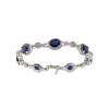 Pulsera oval-Plata 925-Piedra zirconia y zafiro-PU3023 Conpiedra