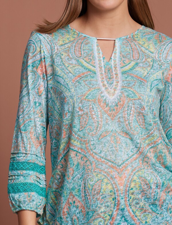 Blusa Printed VERDE/MULTI
