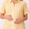 Camisa Maternal Pupa – Viscosa suave con bolsillos prácticos Estampa Amarilla