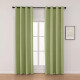 Cortina 2 Paños 140 X 220 Cm Textura Lino Blackout Verde