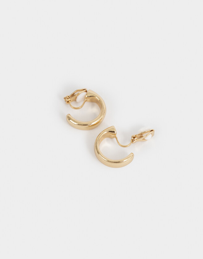 Aros Clips Bañada en Oro Aros Clips Bañados En Oro - Dorado