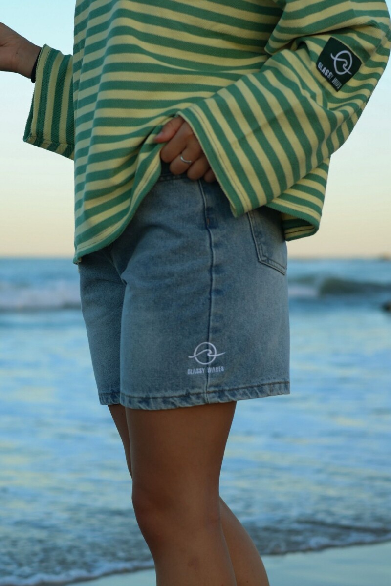 Short Denim Boarder / Celeste 